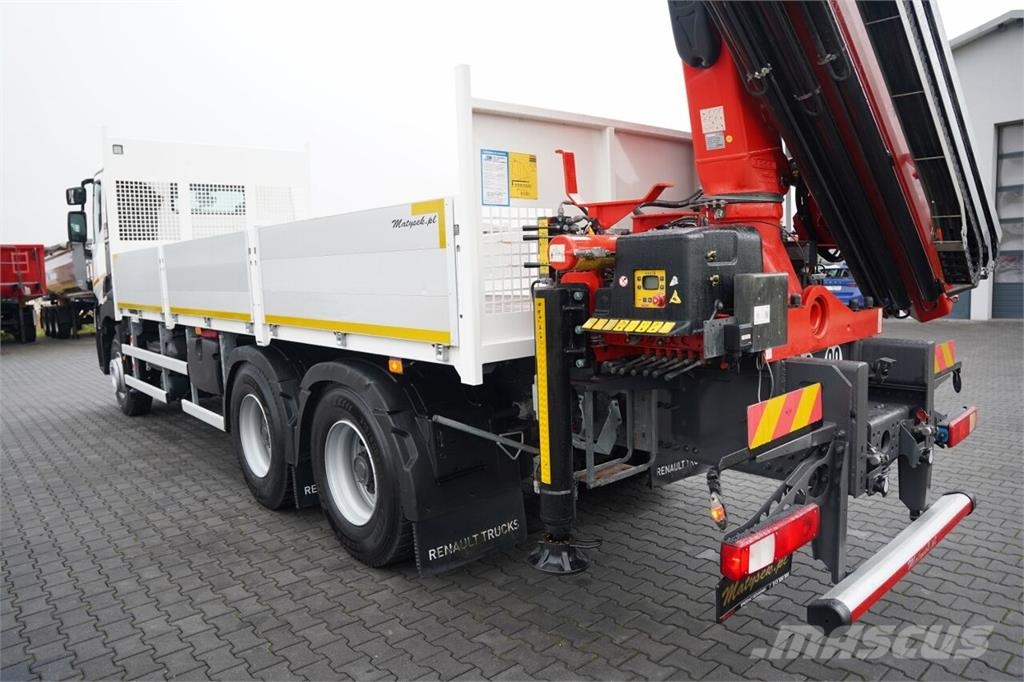 Renault C 380 / 6x4 / SKRZYNIOWY 6,7 m / + HDS FASSI F215A Kamioni sa otvorenim sandukom
