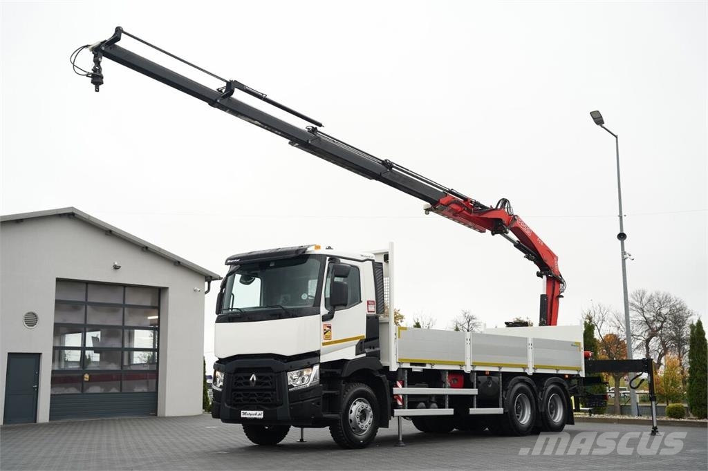 Renault C 380 / 6x4 / SKRZYNIOWY 6,7 m / + HDS FASSI F215A Kamioni sa otvorenim sandukom