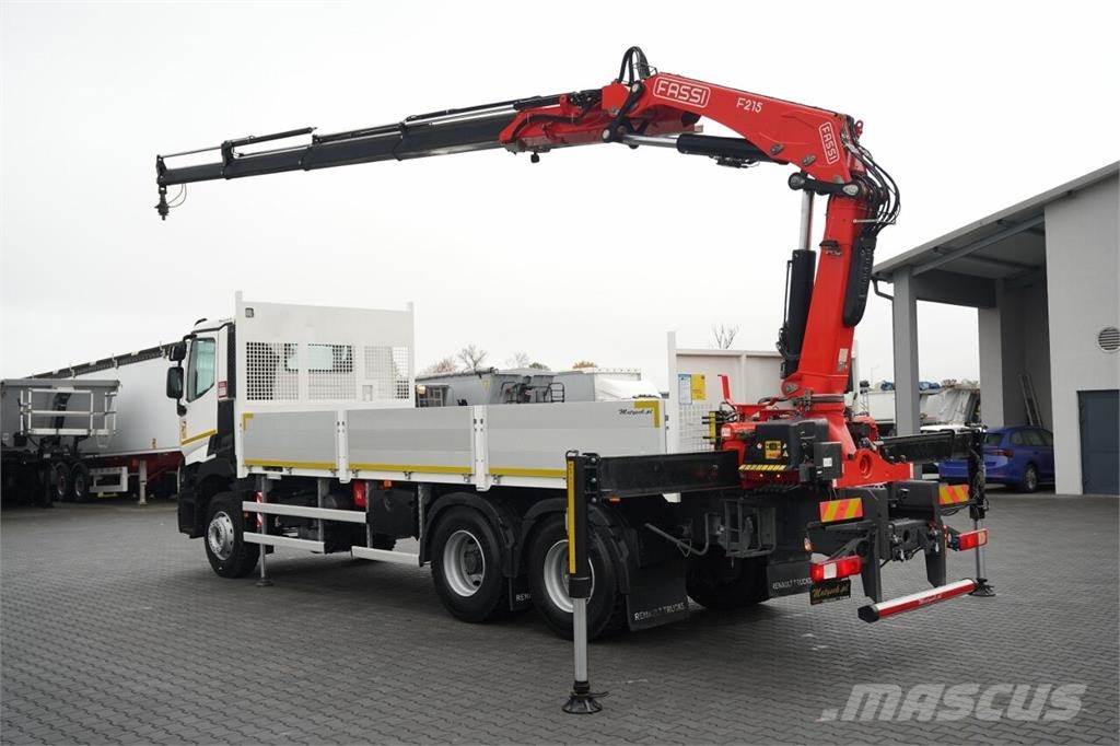 Renault C 380 / 6x4 / SKRZYNIOWY 6,7 m / + HDS FASSI F215A Kamioni sa otvorenim sandukom