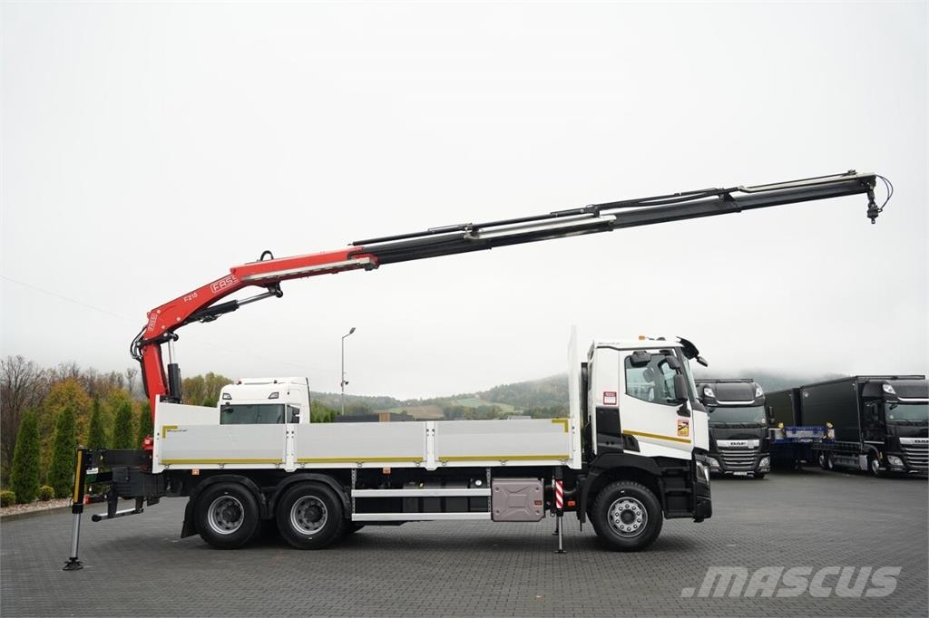 Renault C 380 / 6x4 / SKRZYNIOWY 6,7 m / + HDS FASSI F215A Kamioni sa otvorenim sandukom