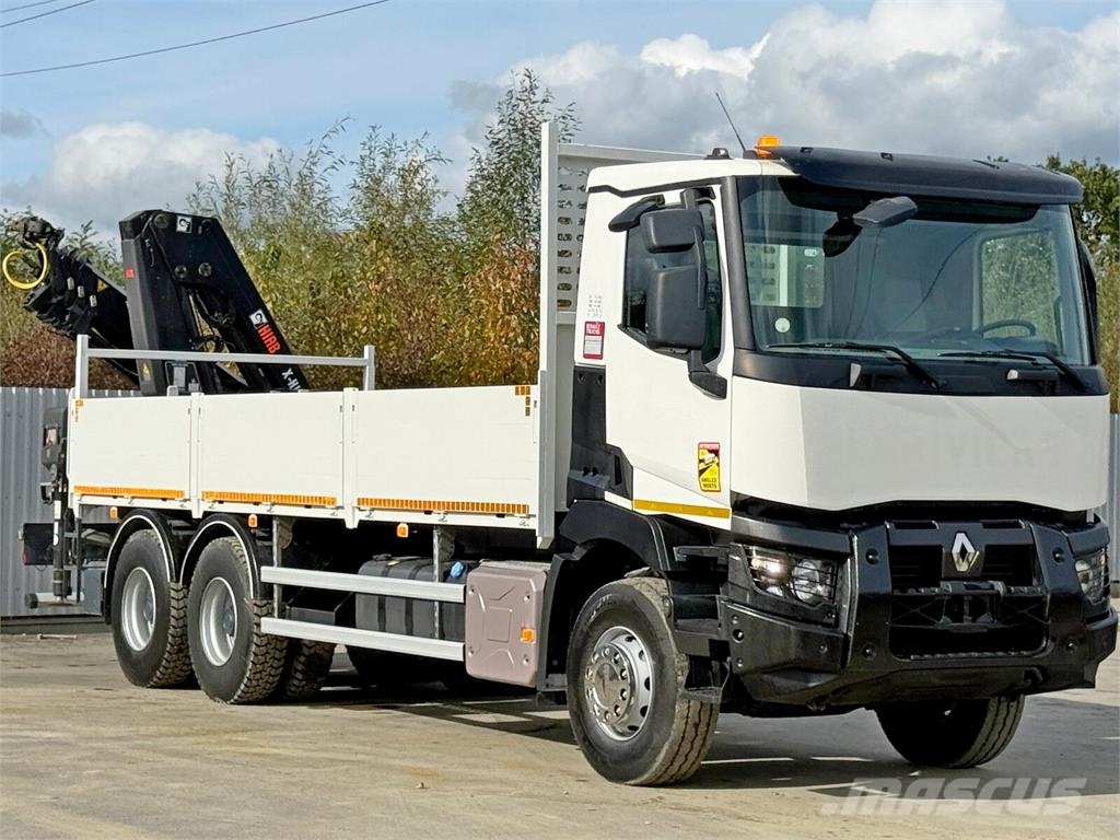 Renault C 380* HIAB X-HIDUO 188 B-3/FUNK*6x4 平板栏板货车