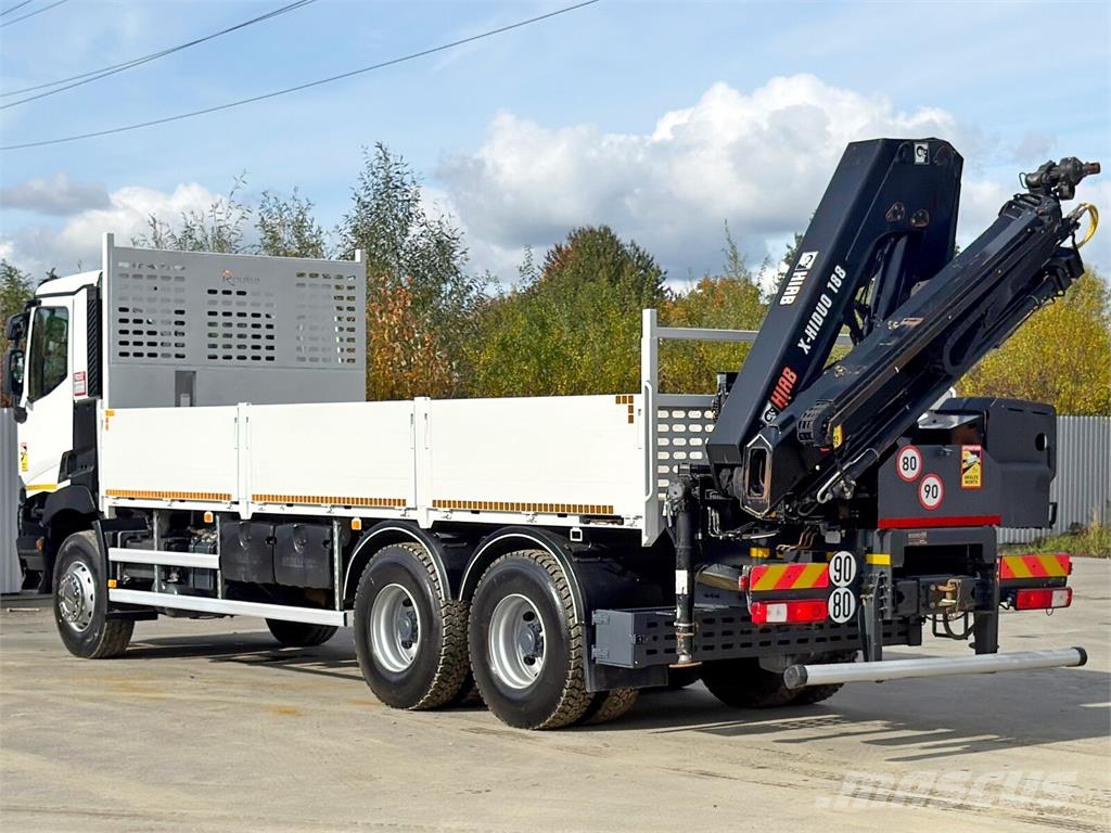 Renault C 380* HIAB X-HIDUO 188 B-3/FUNK*6x4 平板栏板货车
