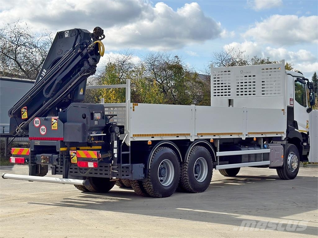 Renault C 380* HIAB X-HIDUO 188 B-3/FUNK*6x4 平板栏板货车