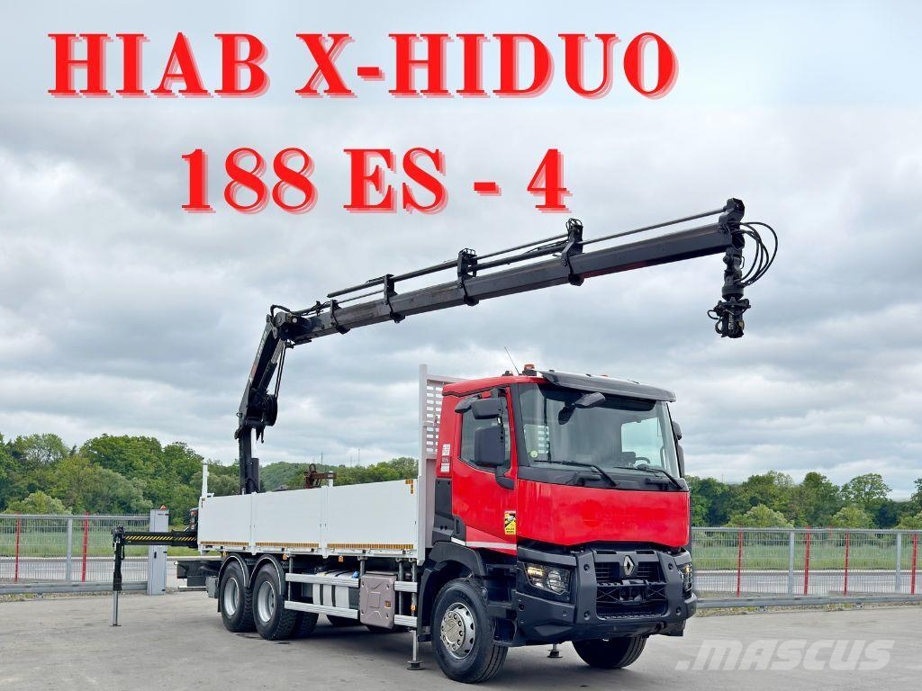 Renault C 400 *HIAB X - HIDUO 188 ES - 4 + FUNK * 6x4 平板栏板货车