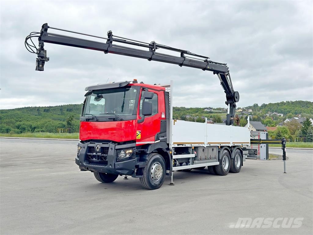 Renault C 400 *HIAB X - HIDUO 188 ES - 4 + FUNK * 6x4 平板栏板货车