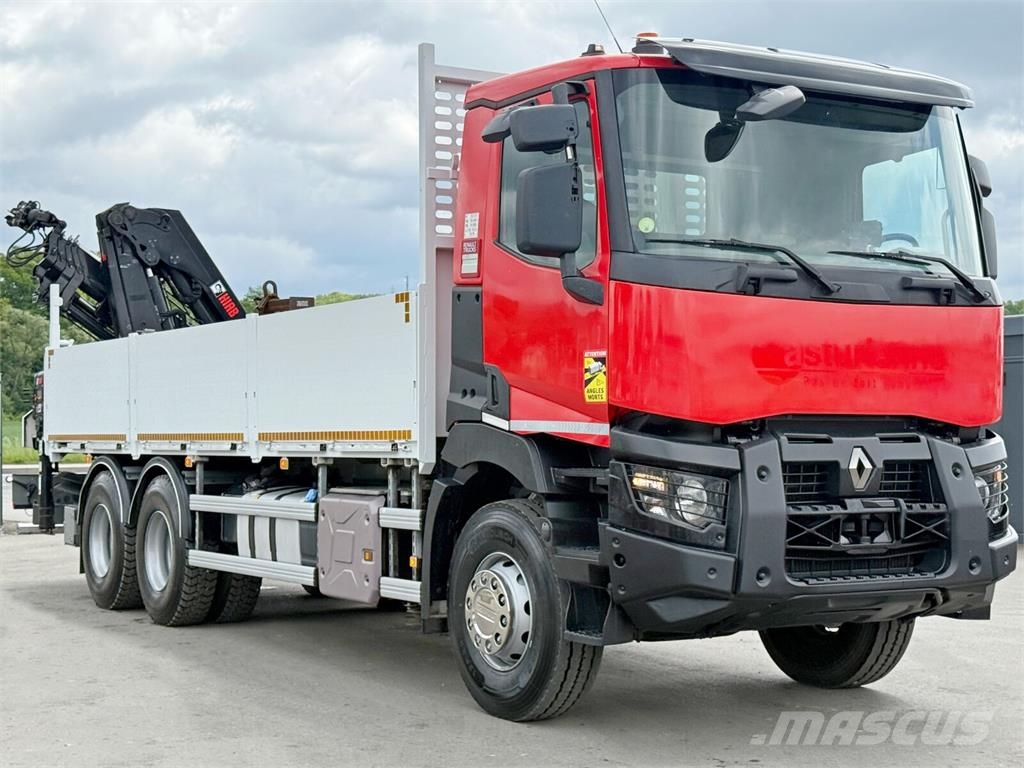 Renault C 400 *HIAB X - HIDUO 188 ES - 4 + FUNK * 6x4 平板栏板货车