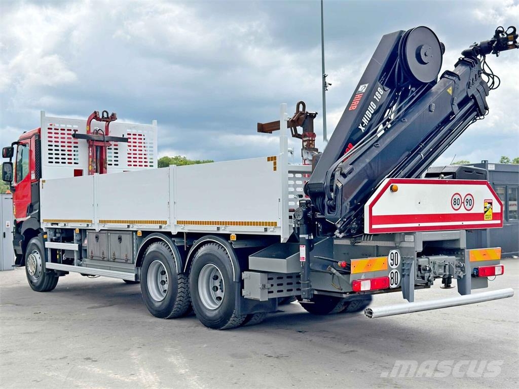 Renault C 400 *HIAB X - HIDUO 188 ES - 4 + FUNK * 6x4 平板栏板货车