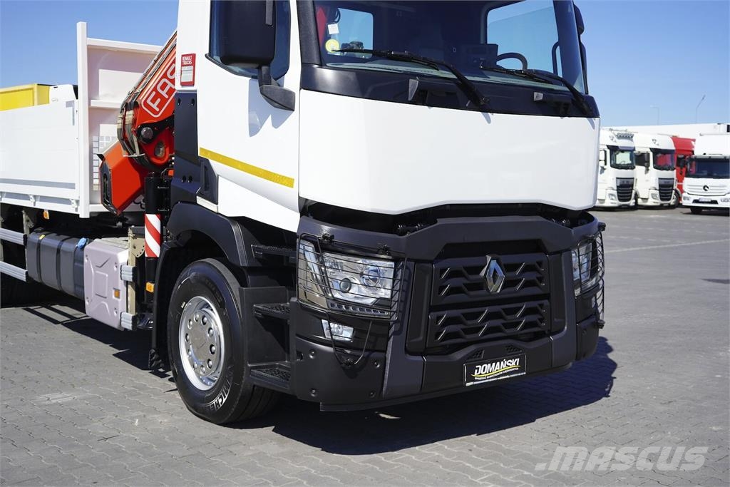 Renault C 430 / 6 X 2 / E 6 / SKRZYNIOWY + HDS / FASSI F 1 平板栏板货车