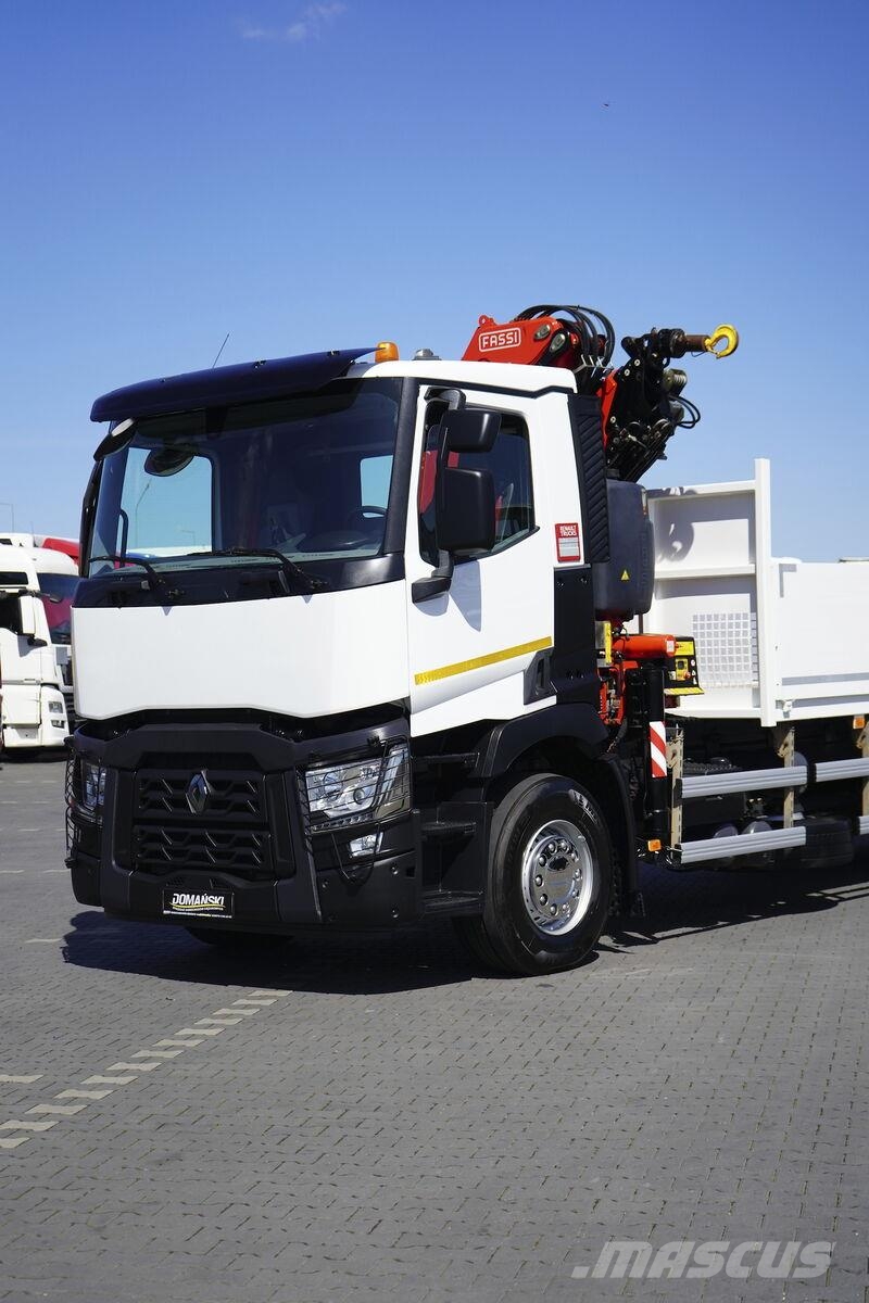 Renault C 430 / 6 X 2 / E 6 / SKRZYNIOWY + HDS / FASSI F 1 平板栏板货车