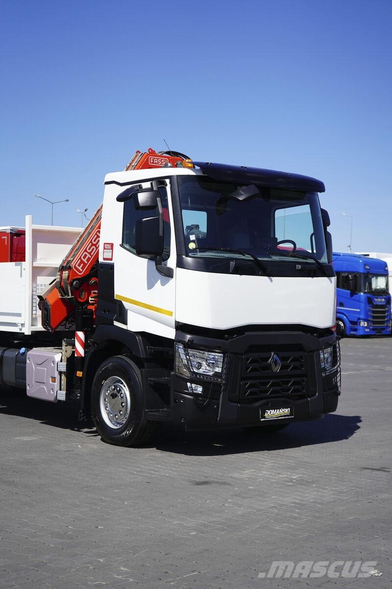 Renault C 430 / 6 X 2 / E 6 / SKRZYNIOWY + HDS / FASSI F 1 平板栏板货车