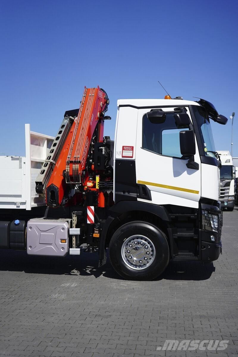 Renault C 430 / 6 X 2 / E 6 / SKRZYNIOWY + HDS / FASSI F 1 平板栏板货车