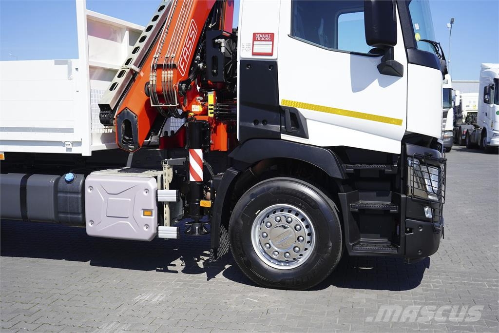 Renault C 430 / 6 X 2 / E 6 / SKRZYNIOWY + HDS / FASSI F 1 平板栏板货车