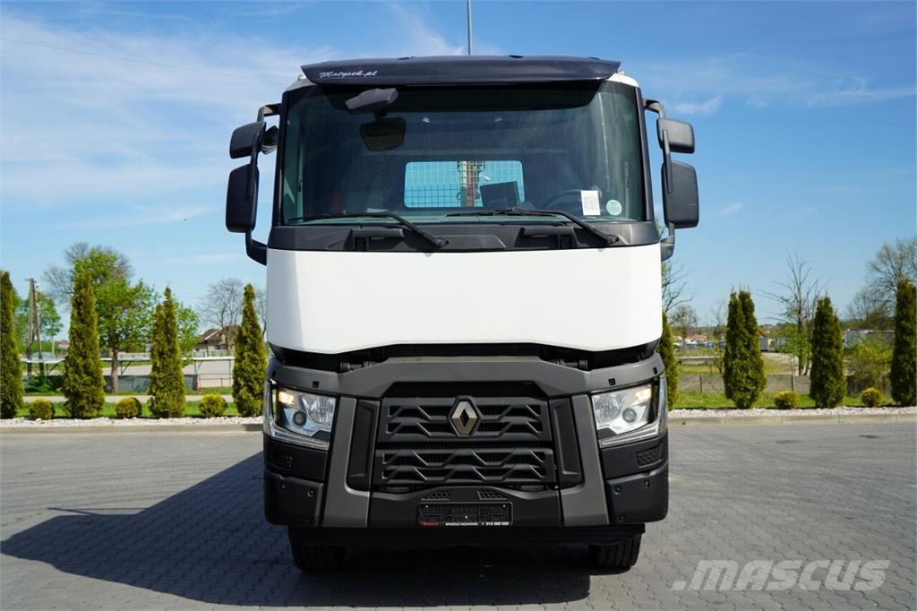 Renault C 430 / 8x4 / SKRZYNIOWY 7 M + HDS PALFINGER 33002 平板栏板货车