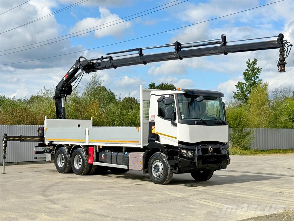 Renault C 430 *HIAB X - HIPRO 192 ES -4 + FUNK* 6x4 平板栏板货车