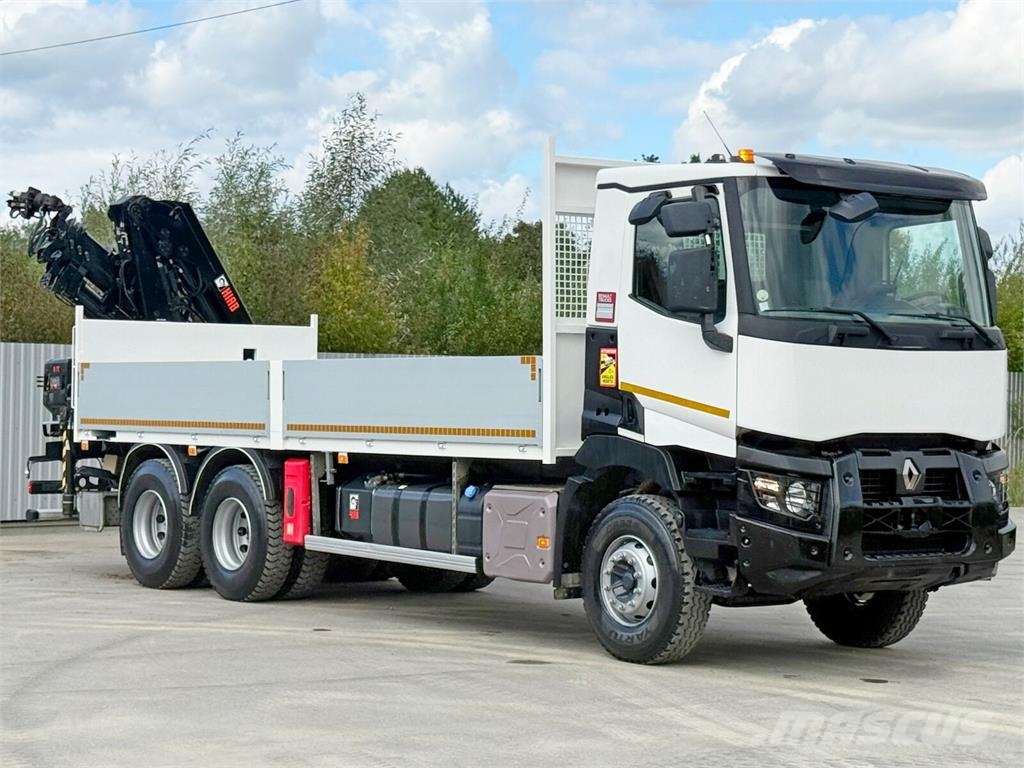Renault C 430 *HIAB X - HIPRO 192 ES -4 + FUNK* 6x4 平板栏板货车
