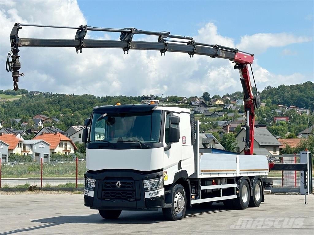 Renault C 460 * HMF 1510 K6 + FUNK * 6x4 平板栏板货车