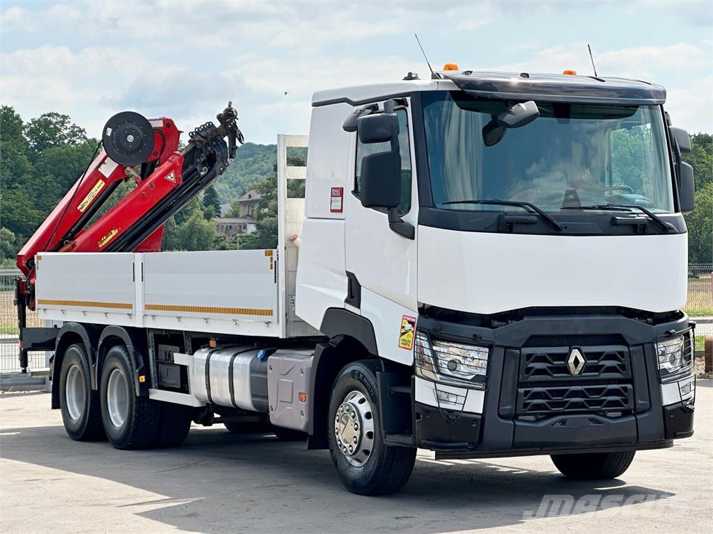Renault C 460 * HMF 1510 K6 + FUNK * 6x4 平板栏板货车