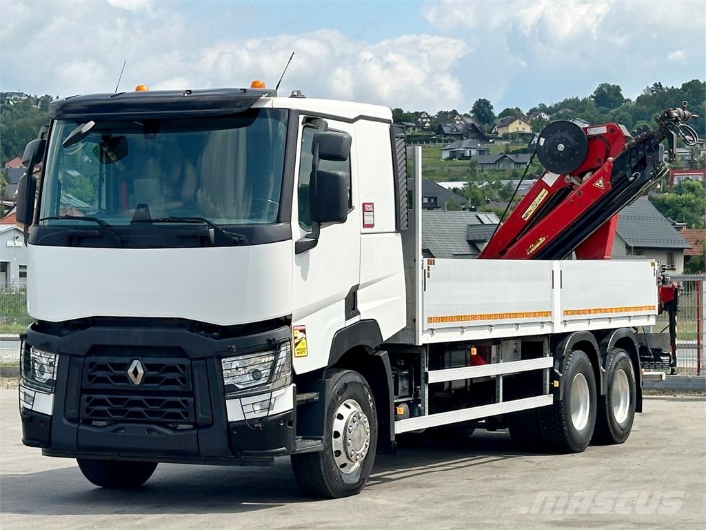 Renault C 460 * HMF 1510 K6 + FUNK * 6x4 平板栏板货车