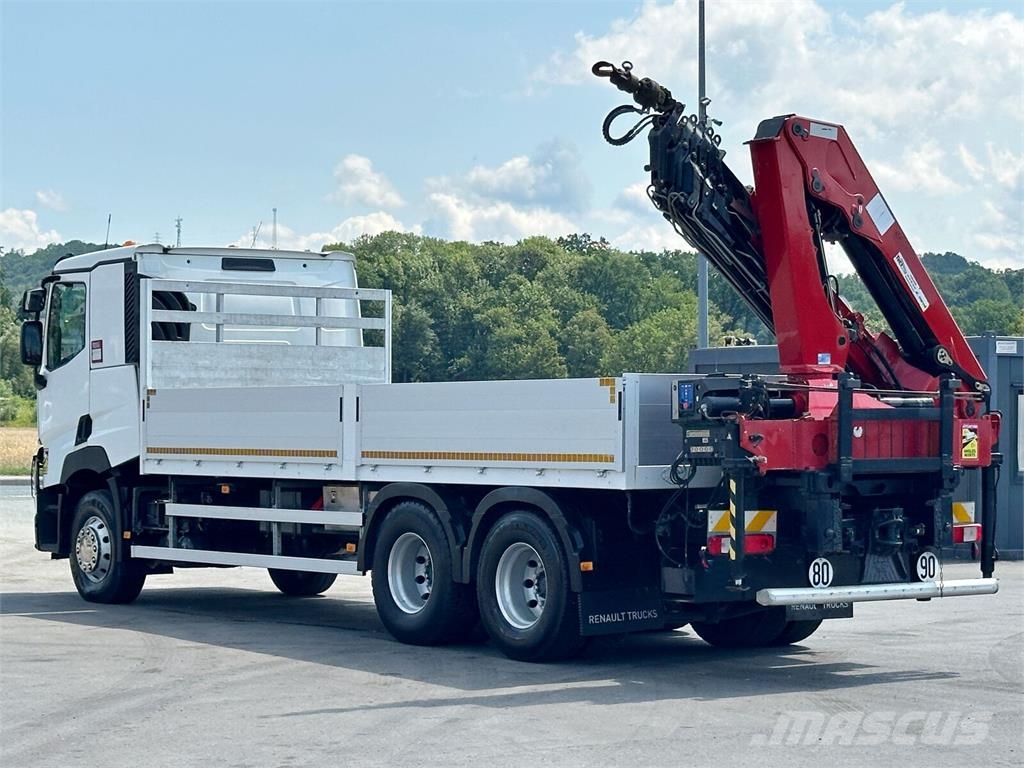 Renault C 460 * HMF 1510 K6 + FUNK * 6x4 平板栏板货车