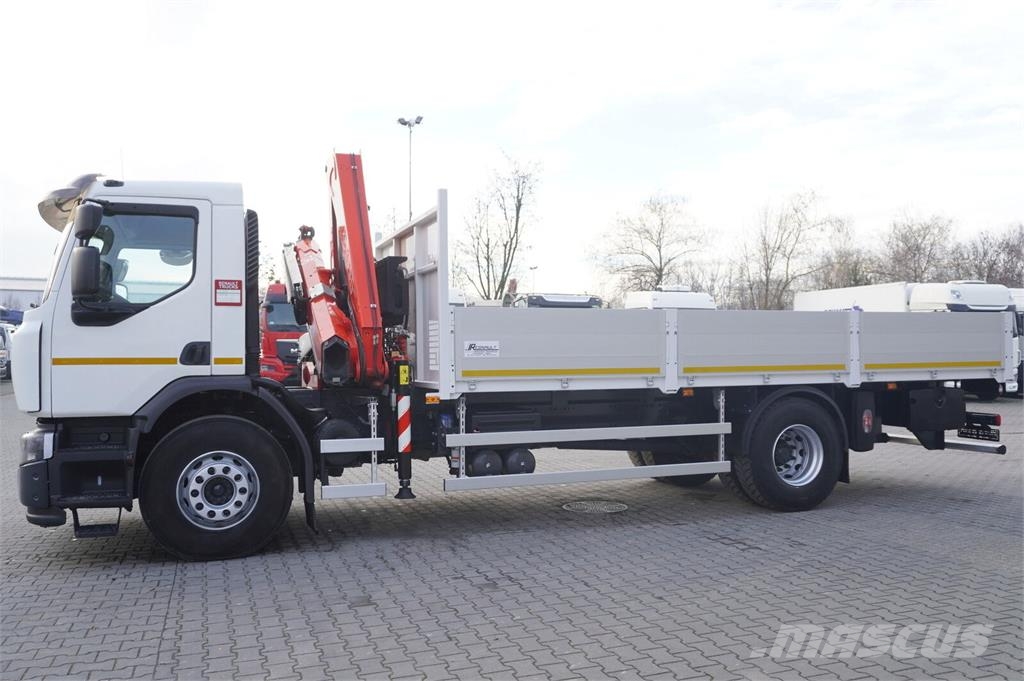 Renault C280 DTI 8 / FASSI crane F135A.22 / range 8 m / Fl Camiones de cama baja