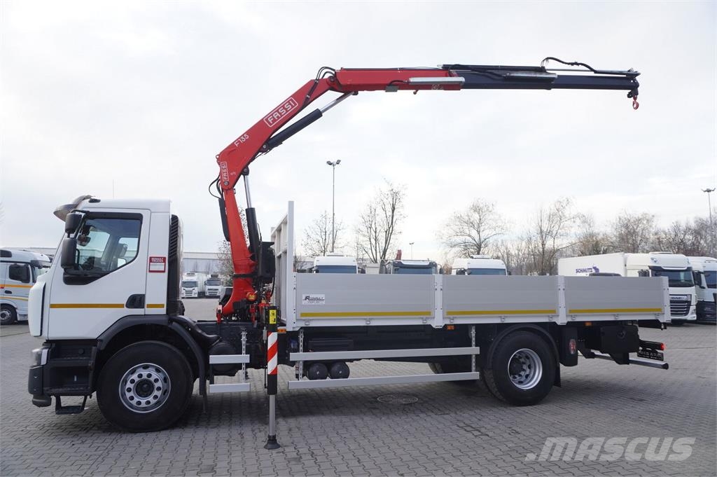 Renault C280 DTI 8 / FASSI crane F135A.22 / range 8 m / Fl Camiones de cama baja