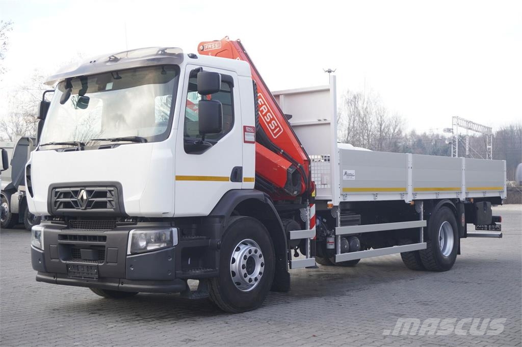 Renault C280 DTI 8 / FASSI crane F135A.22 / range 8 m / Fl Camiones de cama baja