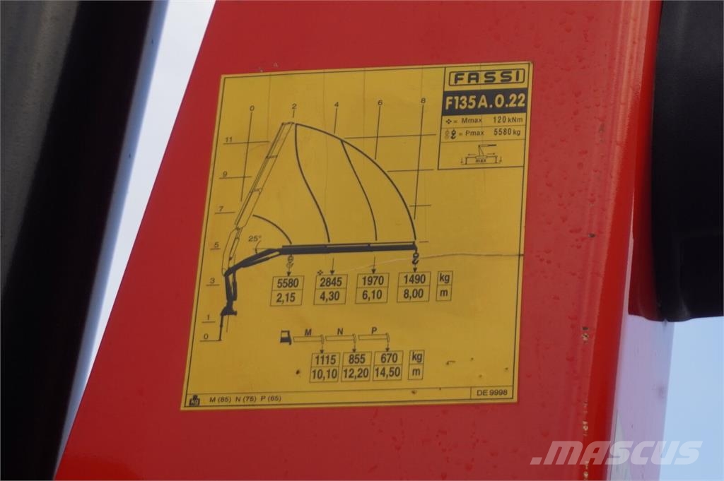 Renault C280 DTI 8 / FASSI crane F135A.22 / range 8 m / Fl Camiones de cama baja