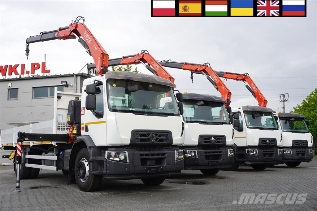 Renault C280 DTI 8 / FASSI crane F135A.22 / range 8 m / Fl Camiones de cama baja