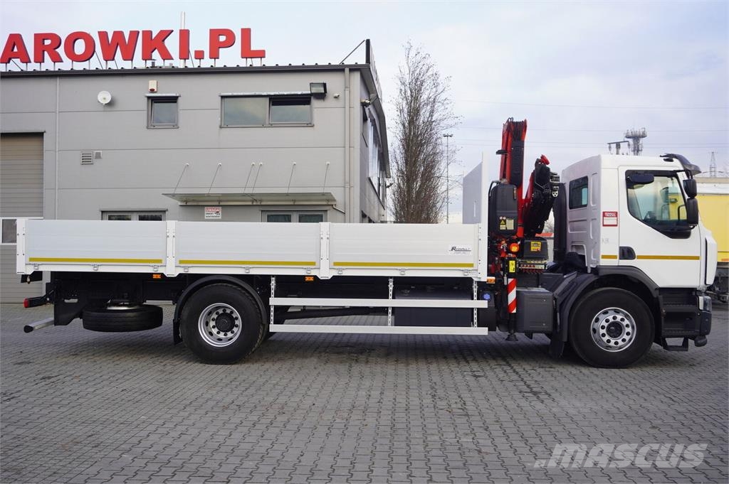 Renault C280 DTI 8 / FASSI crane F135A.22 / range 8 m / Fl Camiones de cama baja