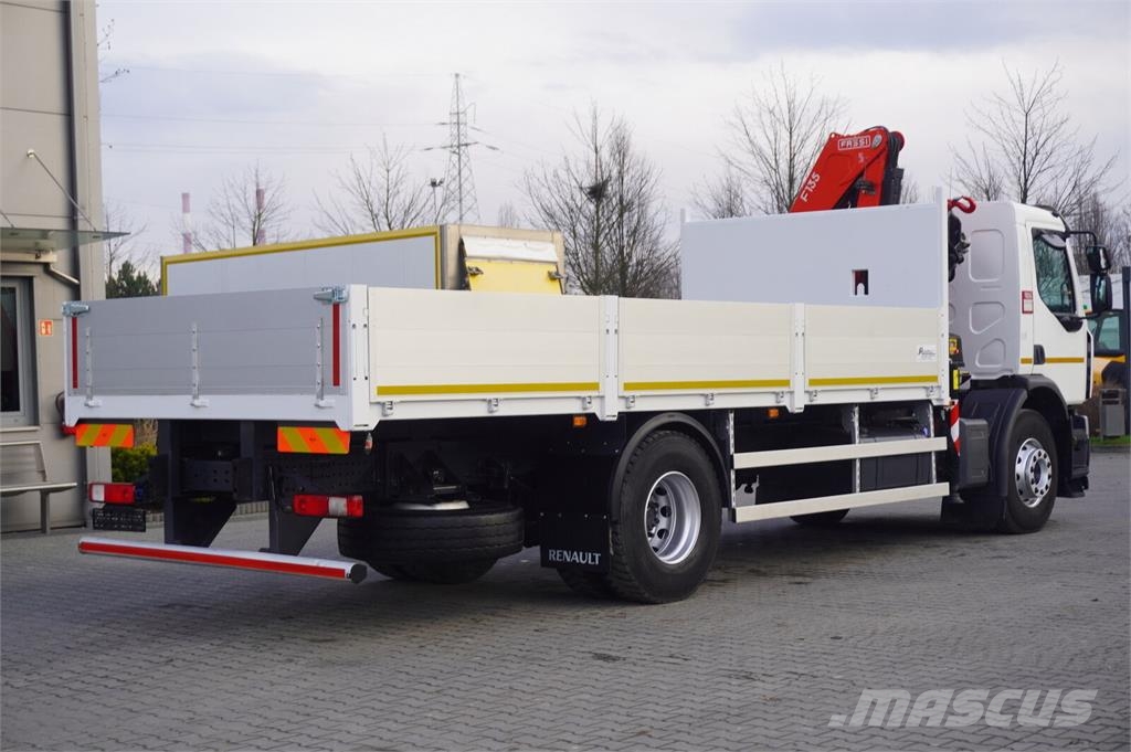 Renault C280 DTI 8 / FASSI crane F135A.22 / range 8 m / Fl Camiones de cama baja
