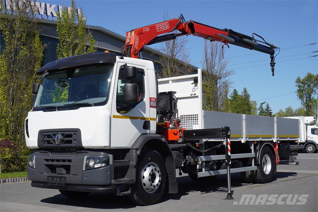 Renault C280 DTI 8 / HDS Fassi F135A.22 / remote control / Camiones de cama baja