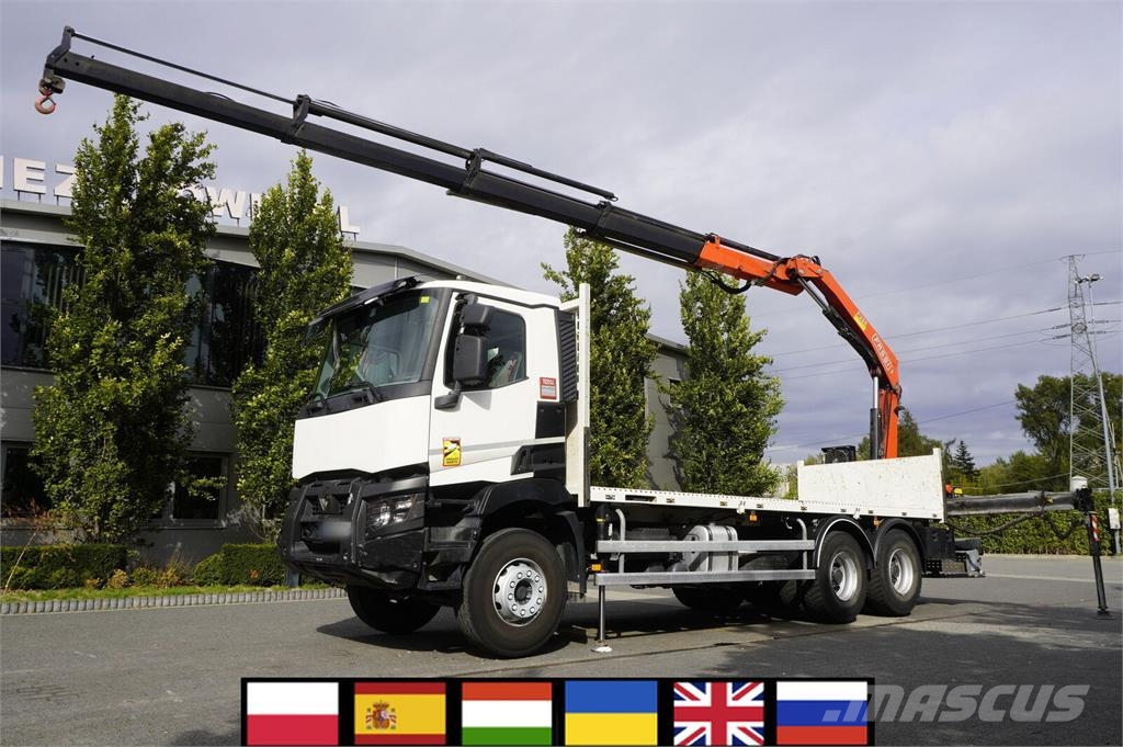 Renault C380 DTI 11 6x4 / Fassi F235A.0.24 E crane / 150 t Járműszállítók