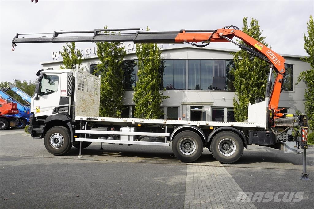 Renault C380 DTI 11 6x4 / Fassi F235A.0.24 E crane / 150 t Járműszállítók
