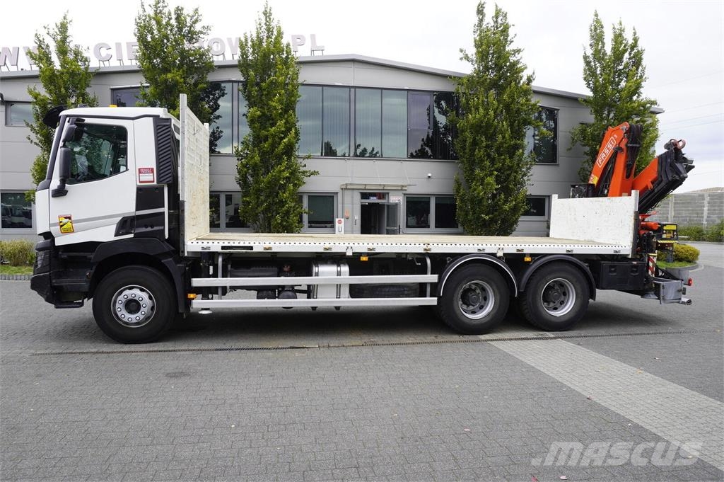 Renault C380 DTI 11 6x4 / Fassi F235A.0.24 E crane / 150 t Járműszállítók