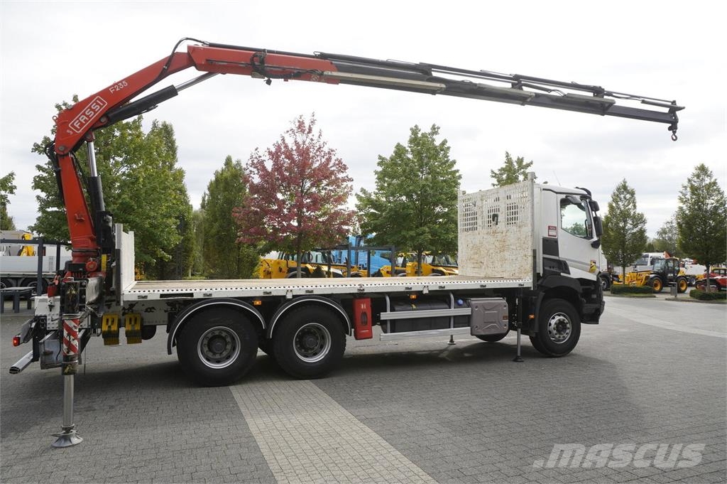 Renault C380 DTI 11 6x4 / Fassi F235A.0.24 E crane / 150 t Járműszállítók