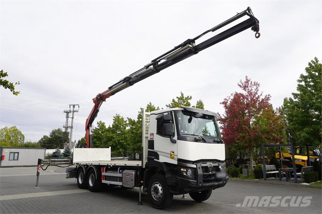 Renault C380 DTI 11 6x4 / Fassi F235A.0.24 E crane / 150 t Járműszállítók