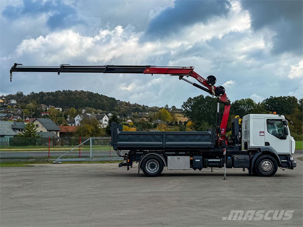 Renault D 18 * ABROLLKIPPER + HMF 1220 K-R * TOP! Camiones elevadores de gancho