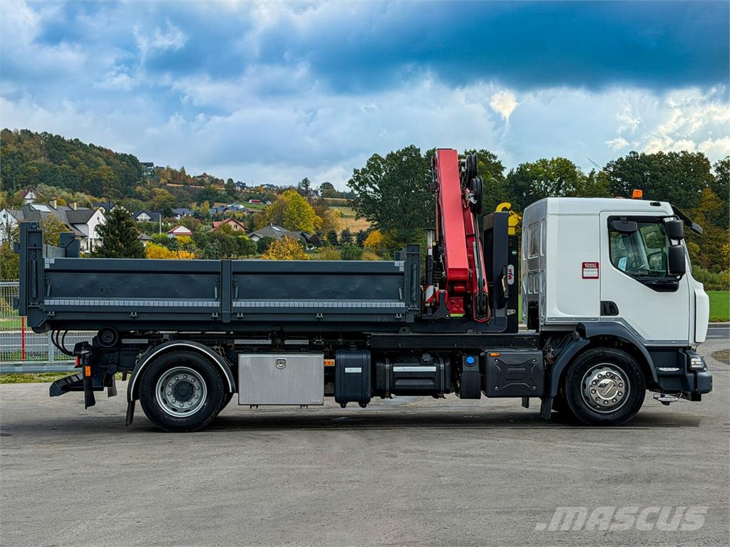 Renault D 18 * ABROLLKIPPER + HMF 1220 K-R * TOP! Camiones elevadores de gancho