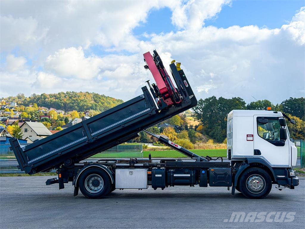 Renault D 18 * ABROLLKIPPER + HMF 1220 K-R * TOP! Camiones elevadores de gancho