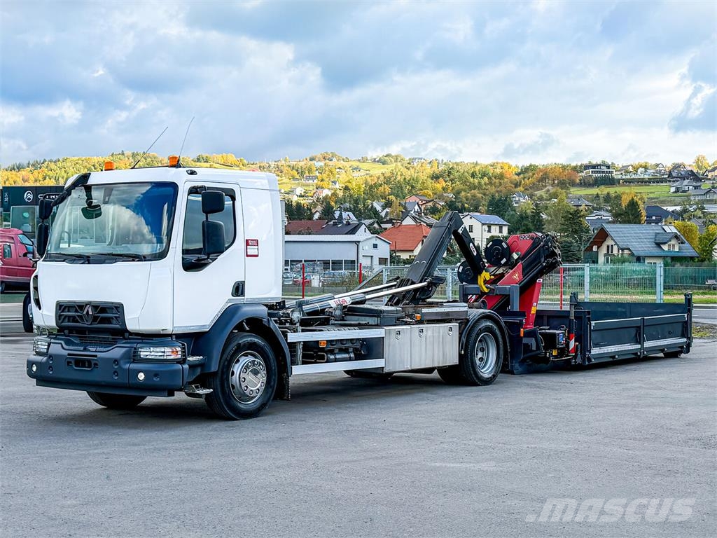 Renault D 18 * ABROLLKIPPER + HMF 1220 K-R * TOP! Camiones elevadores de gancho