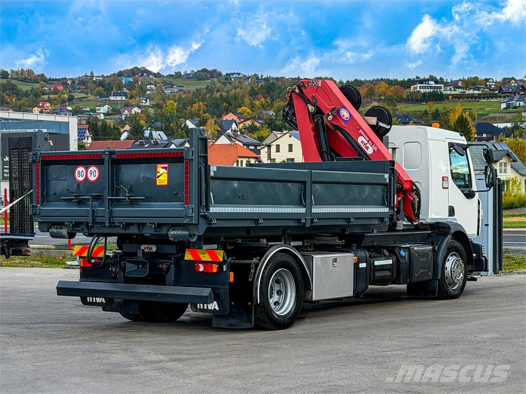 Renault D 18 * ABROLLKIPPER + HMF 1220 K-R * TOP! Camiones elevadores de gancho