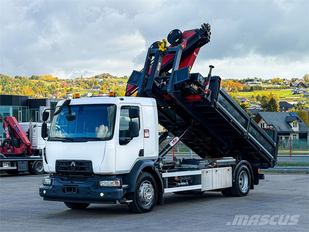 Renault D 18 * ABROLLKIPPER + HMF 1220 K-R * TOP! Camiones elevadores de gancho
