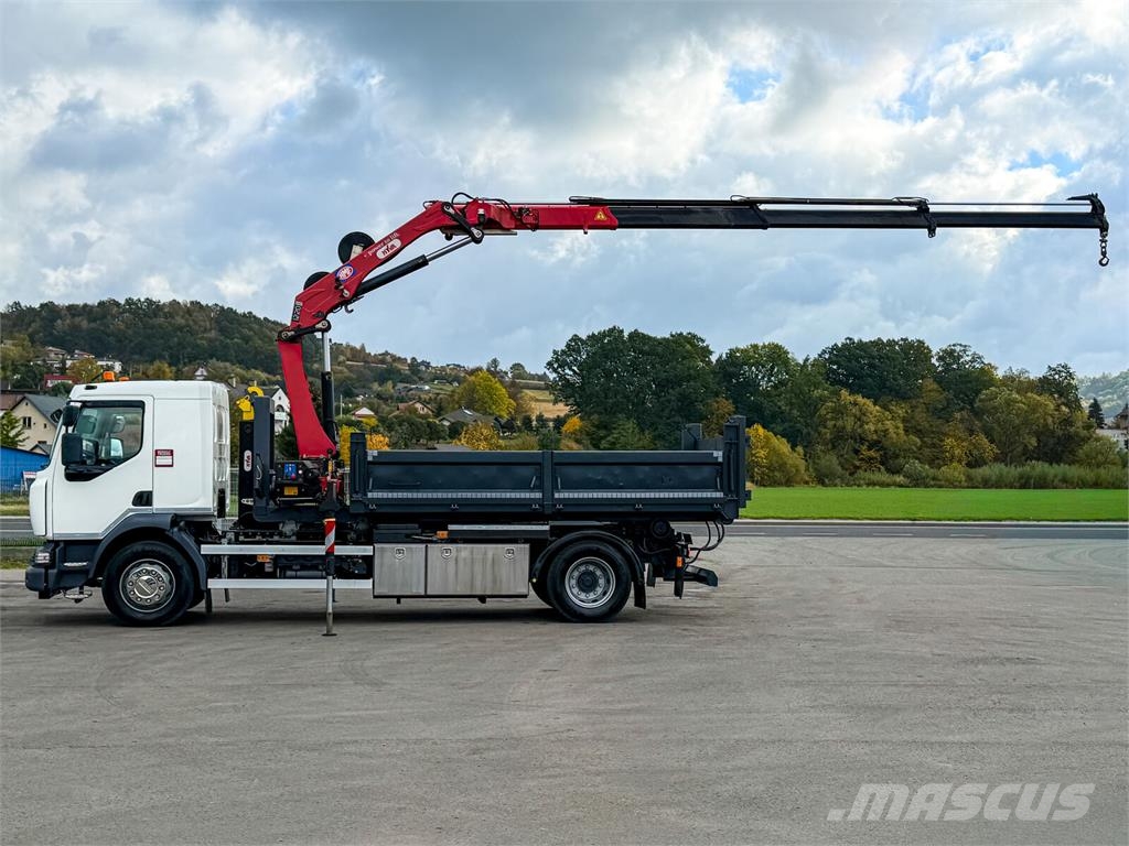 Renault D 18 * ABROLLKIPPER + HMF 1220 K-R * TOP! Camiones elevadores de gancho
