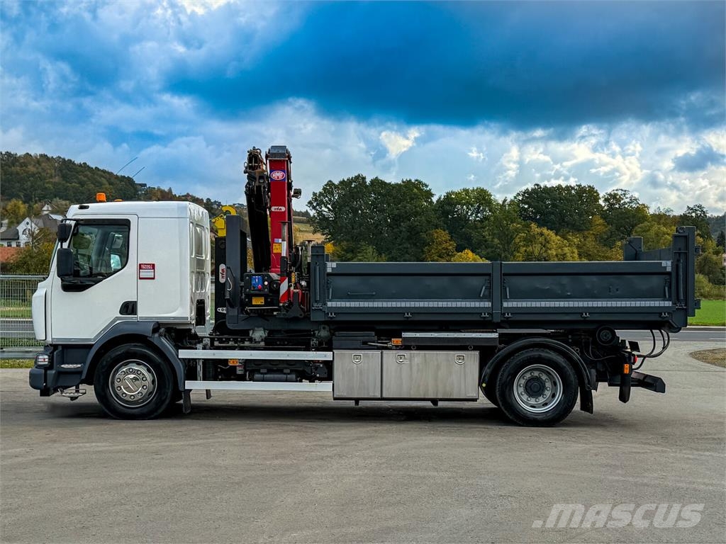 Renault D 18 * ABROLLKIPPER + HMF 1220 K-R * TOP! Camiones elevadores de gancho