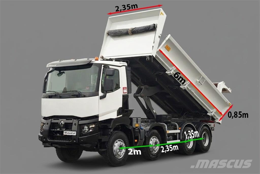 Renault K 480 / 8x4 / WYWROTKA DWUSTRONNA - 6 M / HYDROBUR Kipper