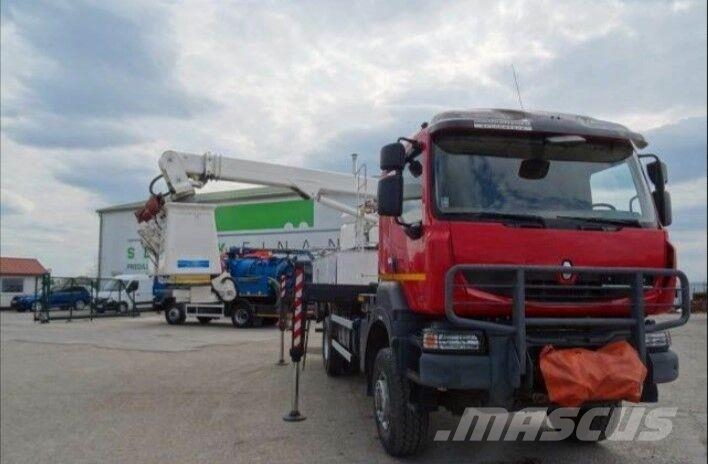 Renault KERAX 410.19 4x4 Emelőkosaras Cela 17m Ant vilkikų montuojamos kėlimo platformos