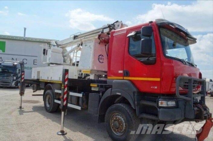 Renault KERAX 410.19 4x4 Emelőkosaras Cela 17m Ant vilkikų montuojamos kėlimo platformos