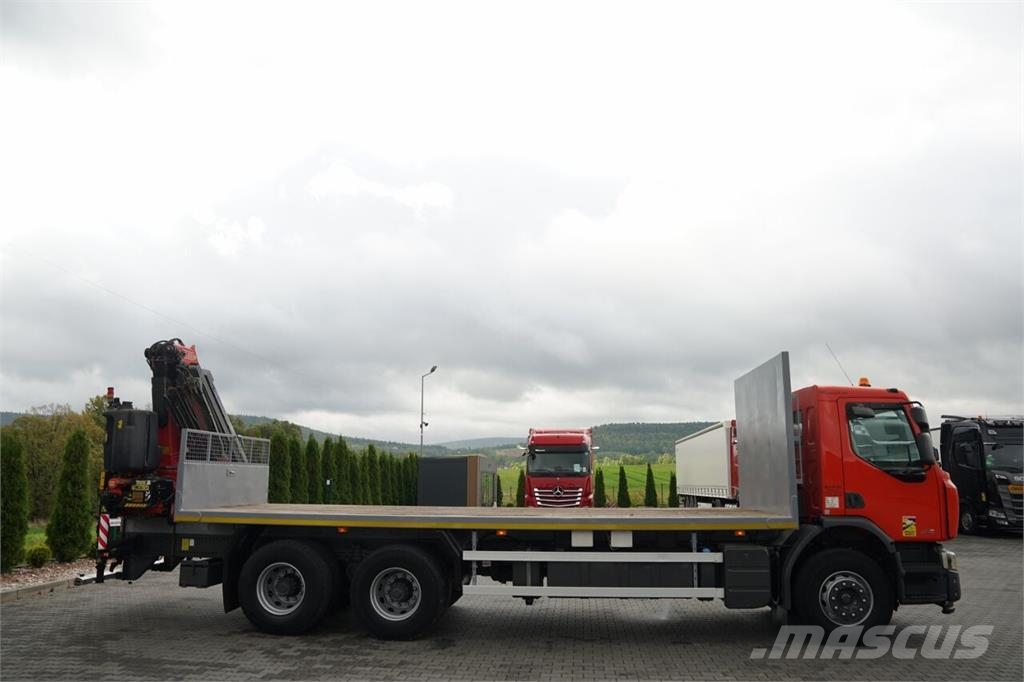 Renault KERAX LANDER 370 DXI / 6x4 / PLATFORMA - 7,1 M + H Autonkuljetusautot