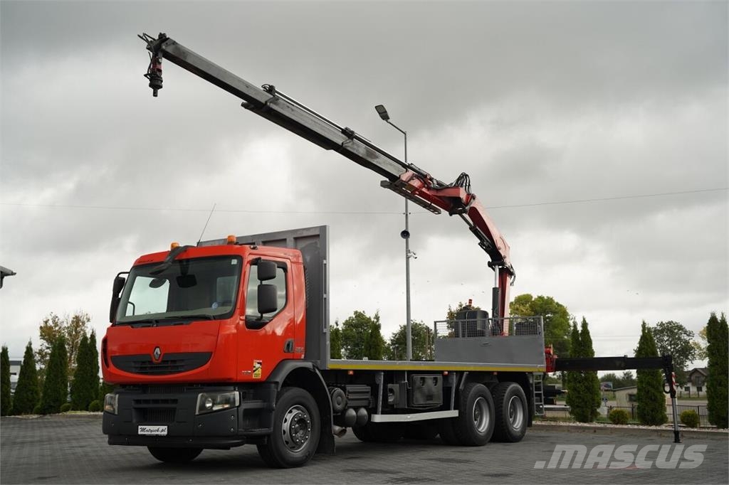 Renault KERAX LANDER 370 DXI / 6x4 / PLATFORMA - 7,1 M + H Autonkuljetusautot
