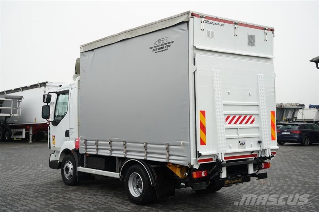 Renault MIDLUM 220 DXI / FIRANKA - 3,7 M / SOLÓWKA / WINDA Kamioni sa ceradom